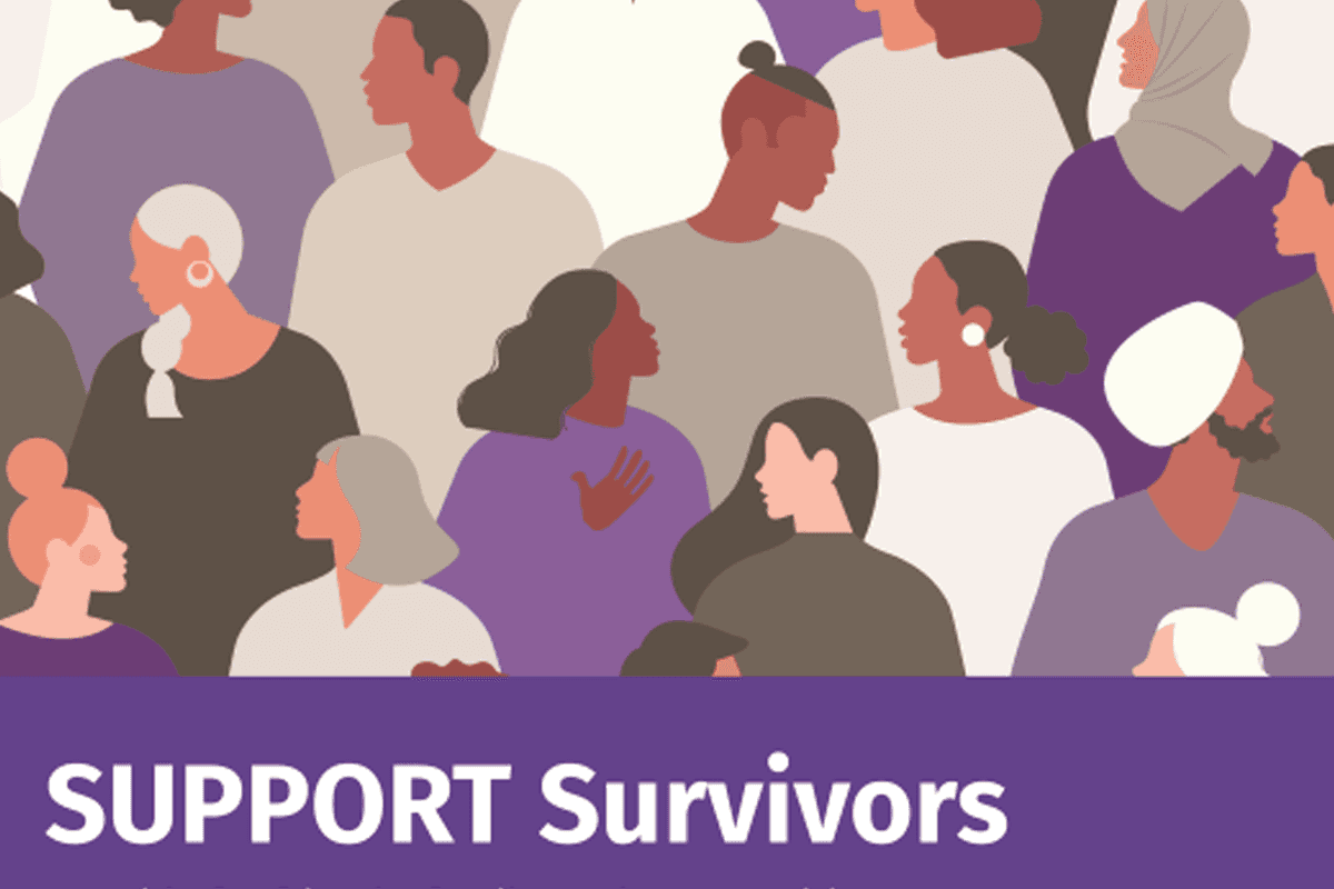 Cover of a handbook that details how community members can support survivors.