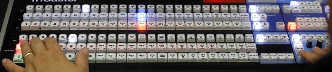Switch board for tv station