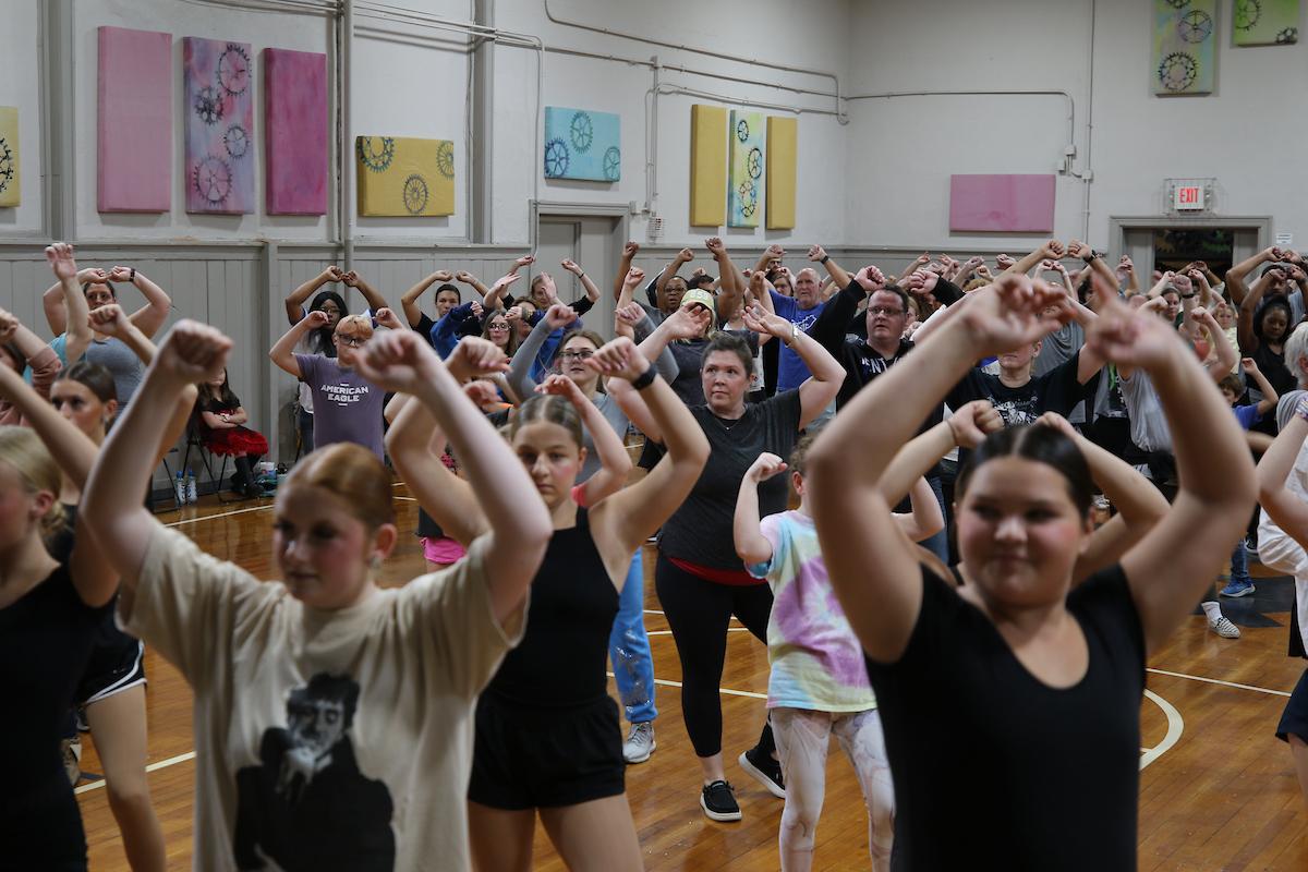 People dancing at Artworks at the Carver School